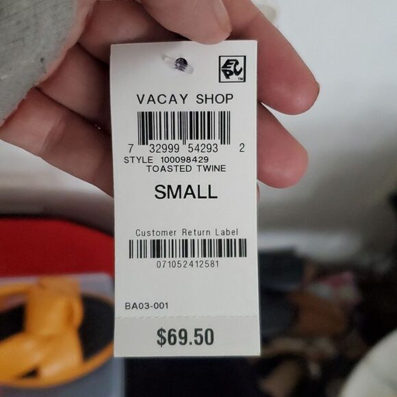 INC Vacay Shop Off The Shoulder Top with Balloon Sleeves & Embroidery Size S - Picture 7 of 13